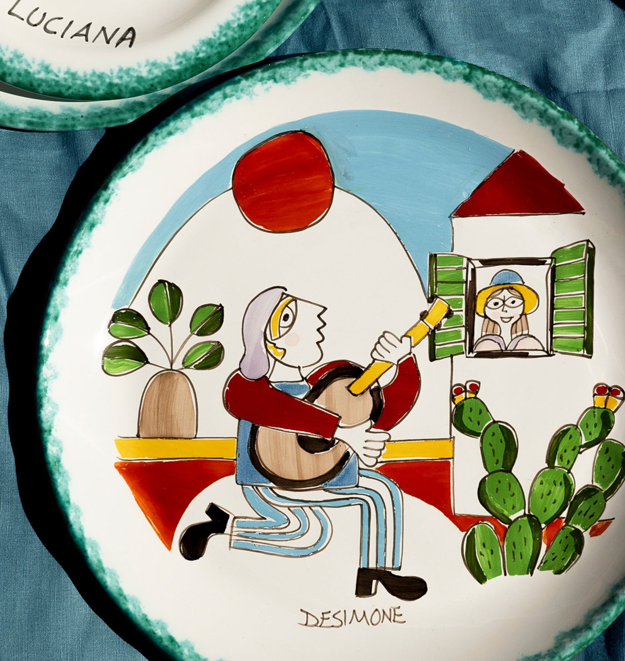 Serenata Hand Painted Square Plate